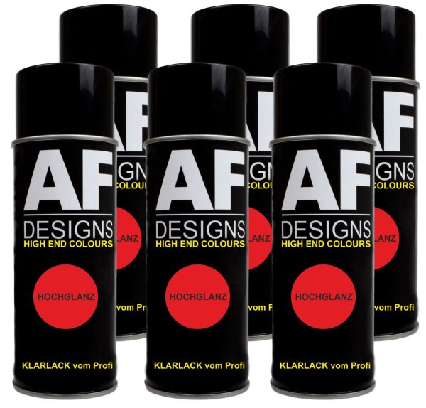 Klarlack 6 Spraydosen glänzend hochglanz Lackspray Kratzfest UV Schutz Autolack