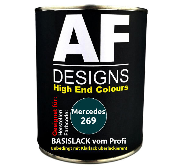1L Autolack für Mercedes 269 Turmalingrn Metallic Autolack Spritzfertig