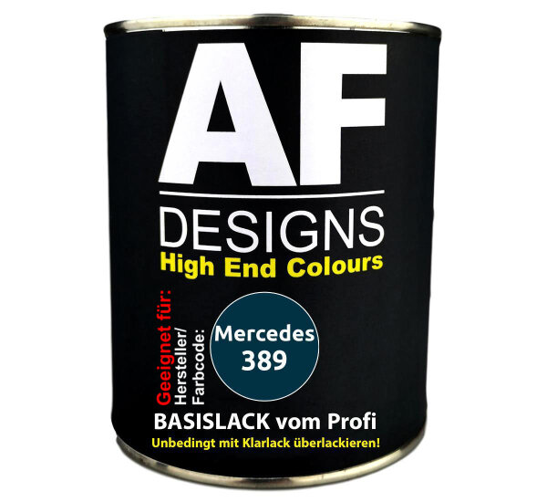 1L Autolack für Mercedes 389 Steel Blue Autolack Spritzfertig