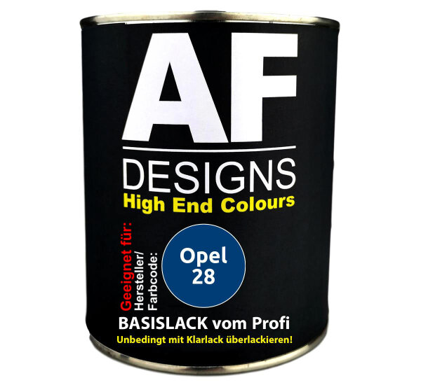 1L Autolack für Opel 28 Atlantisblau Autolack Spritzfertig