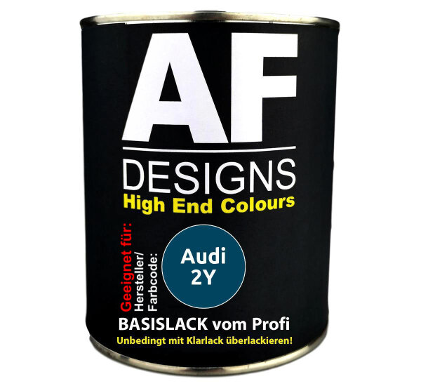 1L Autolack für Audi 2Y Mauritius Blau Perl Metallic  Autolack Spritzfertig