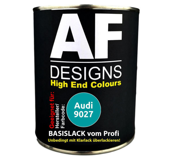 500ml Autolack für Audi 9027 Aquarell Grün Metallic  Autolack Spritzfertig
