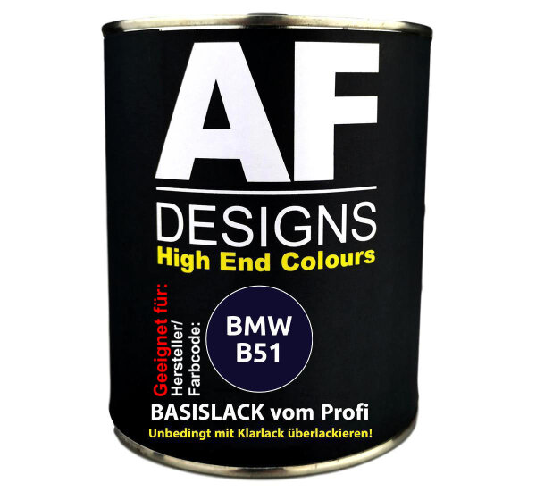 1L Autolack für BMW B51 San Marino Blau Metallic  Autolack Spritzfertig
