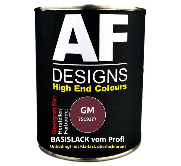 1L Autolack für GeneralMotors 75C9277 Medium Garnet Red Metallic  Autolack Spritzfertig