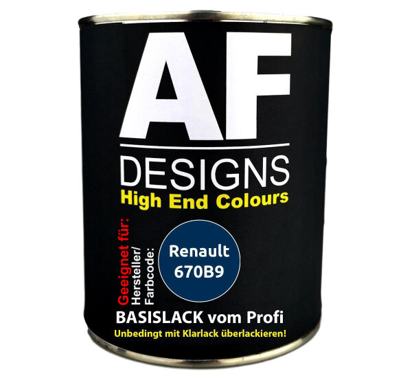 1L Autolack für Renault 670B9 Bleu Caraibes Metallic  Autolack Spritzfertig